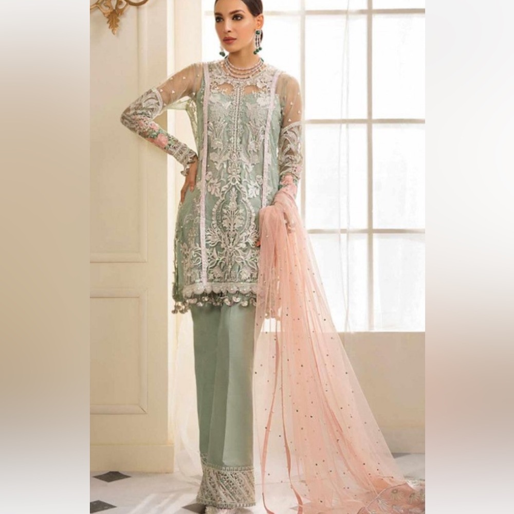Gulaal sage green shalwar kameez